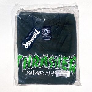 "THRASHER SKATEBOARD MAGAZINE" Brick T - New With Tags - Forest Green